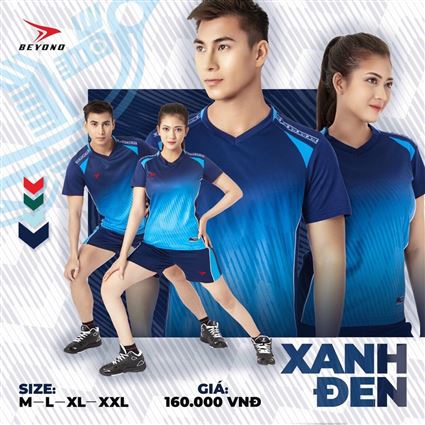 Quần áo bóng chuyền Beyono Bolt Xanh Đen